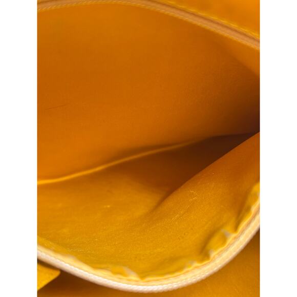 YSL / Yves Saint Laurent Yellow Heart Embellished Mini / Small Shoulder Tote Bag - Picture 11 of 12